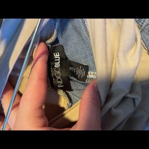 Light wash maternity jeans